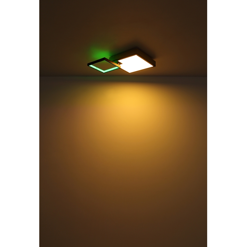 Globo - LED RGBW Dimbare lamp LED/21W/230V + LED/3W 2700-6500K + afstandsbediening