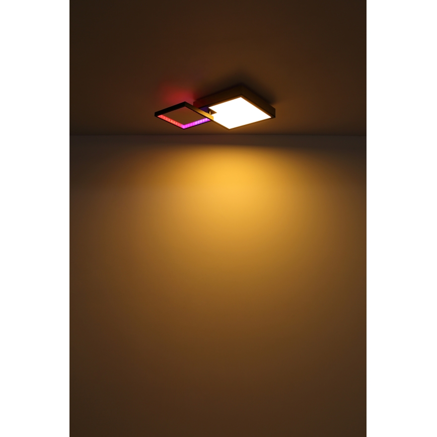 Globo - LED RGBW Dimbare lamp LED/21W/230V + LED/3W 2700-6500K + afstandsbediening