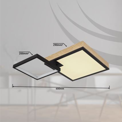 Globo - LED RGBW Dimbare lamp LED/21W/230V + LED/3W 2700-6500K + afstandsbediening