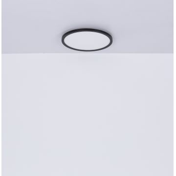 Globo - LED Dimbare badkamer plafondverlichting LED/24W/230V diameter 42 cm IP44 zwart