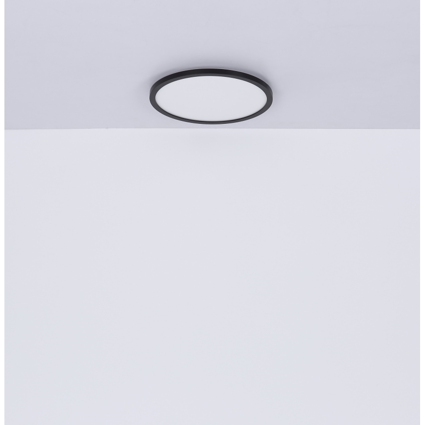 Globo - LED Dimbare badkamer plafondverlichting LED/24W/230V diameter 42 cm IP44 zwart