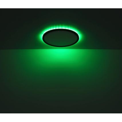 Globo - LED RGB Dimbare badkamer plafondlamp LED/21W/230V 3000-6000K + afstandsbediening IP44 zwart