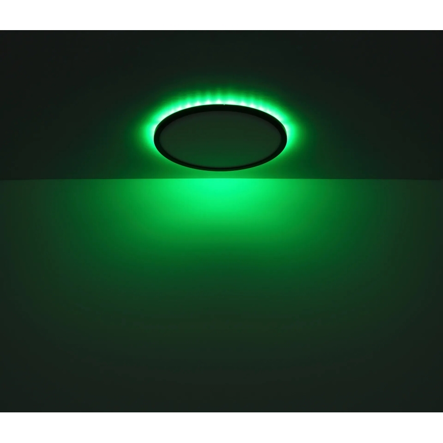 Globo - LED RGB Dimbare badkamer plafondlamp LED/21W/230V 3000-6000K + afstandsbediening IP44 zwart