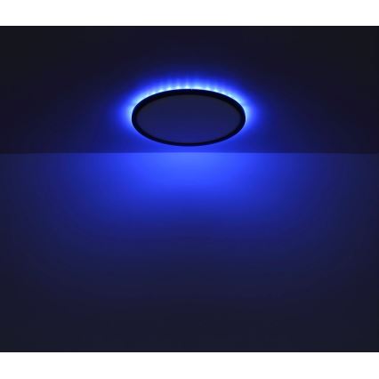 Globo - LED RGB Dimbare badkamer plafondlamp LED/21W/230V 3000-6000K + afstandsbediening IP44 zwart