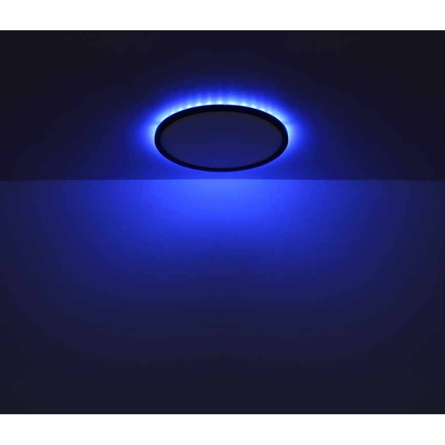 Globo - LED RGB Dimbare badkamer plafondlamp LED/21W/230V 3000-6000K + afstandsbediening IP44 zwart
