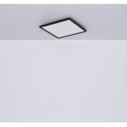 Globo - LED Dimbare badkamer plafondverlichting LED/18W/230V 29,4x29,4 cm IP44 zwart