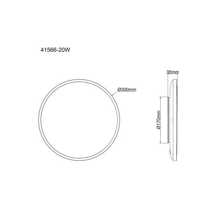 Globo - LED plafondlamp LED/20W/230V 4000K Ø 30 cm wit