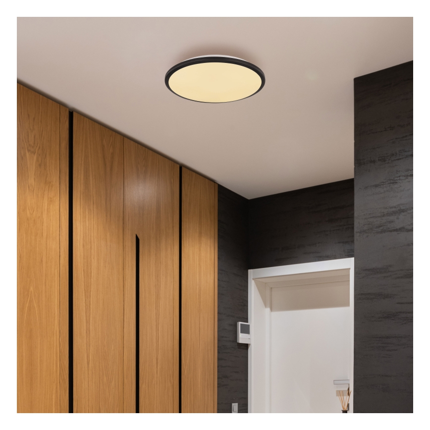 Globo - LED plafondlamp LED/18W/230V 3000K diameter 35 cm zwart