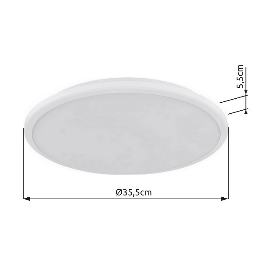 Globo - LED plafondlamp LED/18W/230V 3000K diameter 35 cm wit