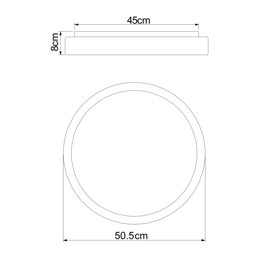 Globo - Dimbare LED plafondlamp LED/24W/230V + afstandsbediening
