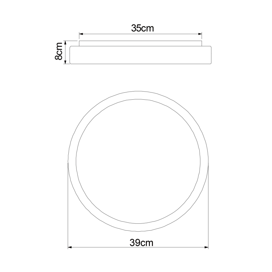 Globo - Dimbare LED plafondlamp LED/18W/230V + afstandsbediening