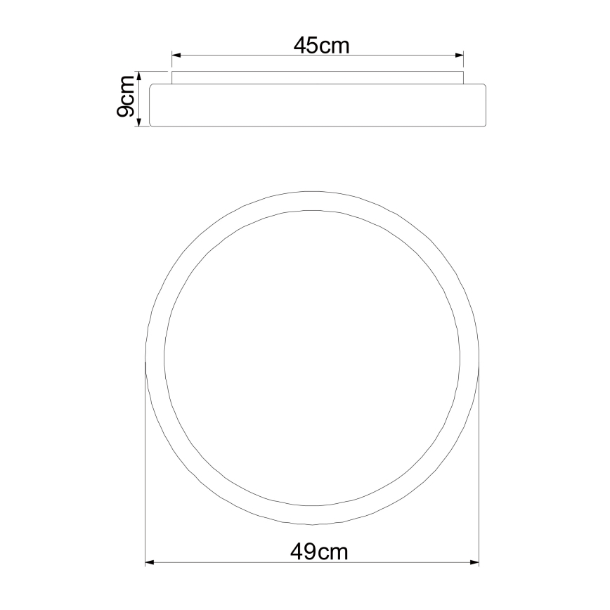 Globo - Dimbare LED plafondlamp LED/24W/230V + afstandsbediening