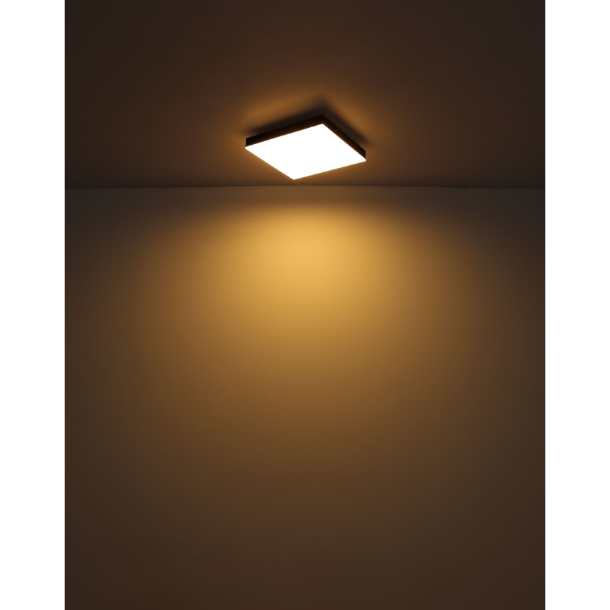 Globo - LED Plafondlamp LED/18W/230V 30x30 cm zwart