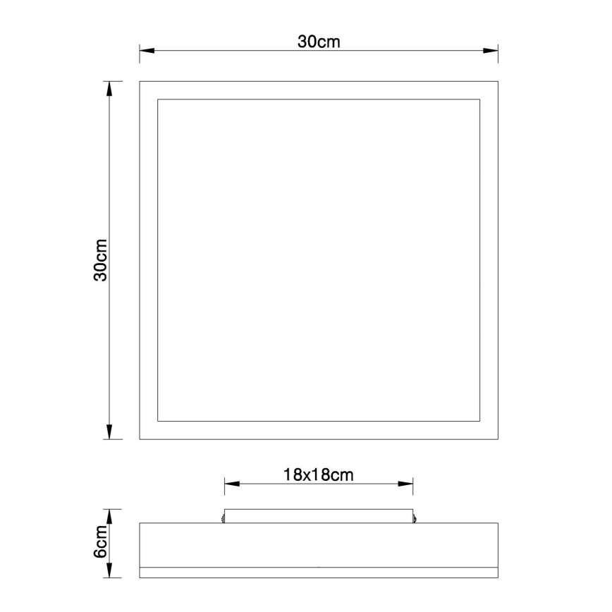 Globo - LED plafondlamp LED/12W/230V 3000K 30x30 cm