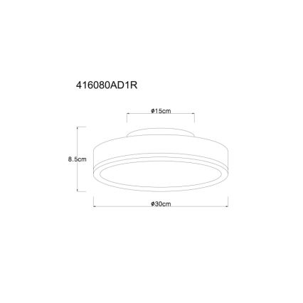 Globo - LED plafondlamp LED/12W/230V 3000K diameter 30 cm
