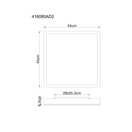Globo - LED plafondlamp LED/24W/230V 3000K 45x45 cm