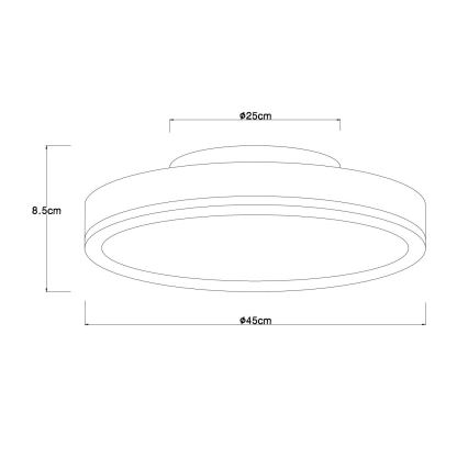 Globo - Dimbare LED-plafondlamp 24W/230V 2700-6500K Ø 45 cm + afstandsbediening