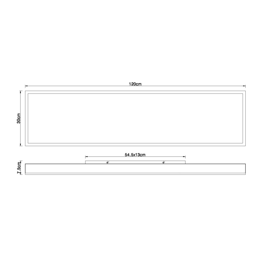 Globo - dimbare LED-plafondlamp LED/36W/230V 2700-6500K 30x120 cm + afstandsbediening
