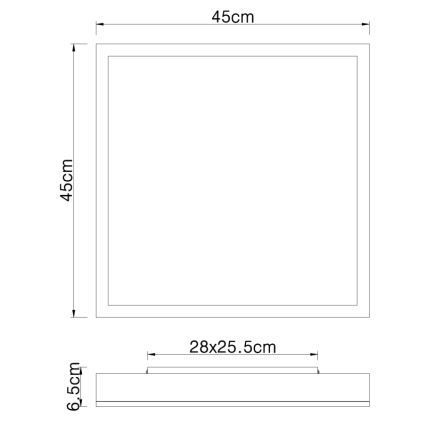 Globo - LED Plafond Lamp LED/24W/230V