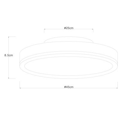 Globo - Dimbare LED-plafondlamp LED/24W/230V 3000-6500K Ø 45 cm