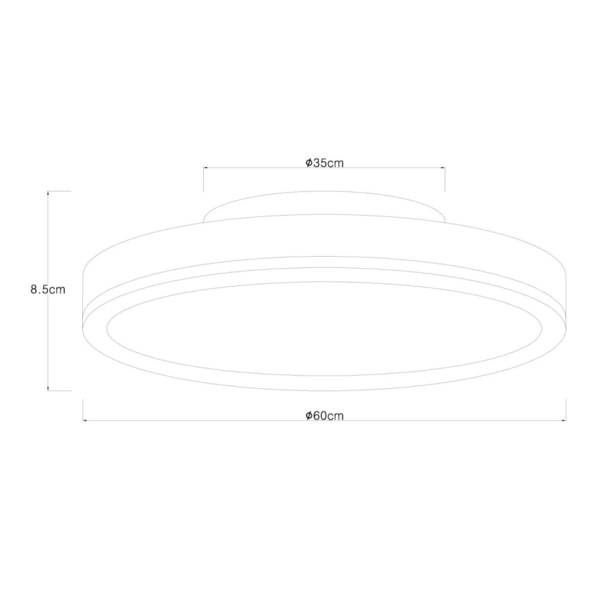 Globo - Dimbare LED plafondlamp LED/40W/230V 2700-6500K diameter 60 cm + afstandsbediening bruin/grijs