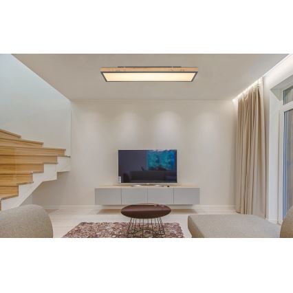 Globo - Dimbare LED-plafondlamp LED/36W/230V 2700-6500K bruin/grijs + afstandsbediening