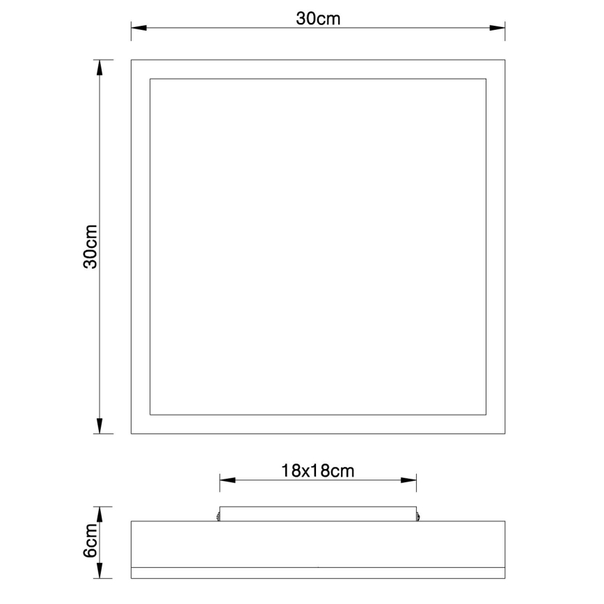 Globo - LED Plafondlamp LED/12W/230V 30x30 cm bruin
