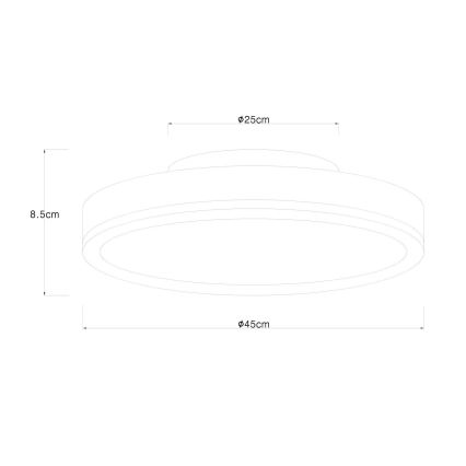 Globo - LED Plafondlamp LED/24W/230V diameter 45 cm bruin