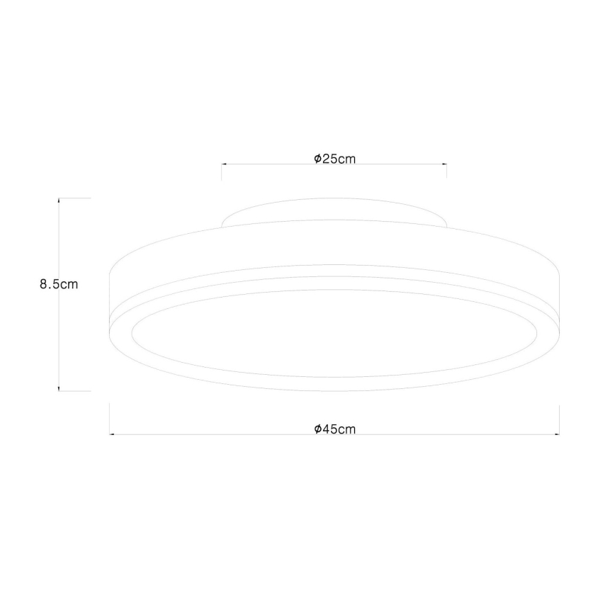 Globo - LED Plafondlamp LED/24W/230V diameter 45 cm bruin