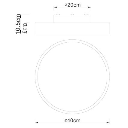 Globo - Dimbare LED plafondlamp LED/24W/230V 3000-6000K + afstandsbediening