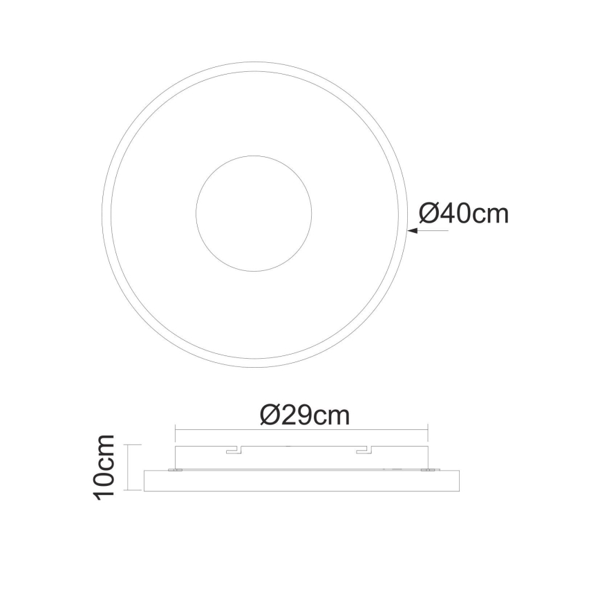 Globo - Dimbare LED plafondlamp LED/30W/230V + afstandsbediening