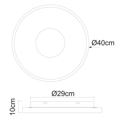Globo - Dimbare LED plafondlamp LED/30W/230V 2700-6000K + afstandsbediening