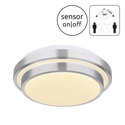 Globo - LED Badkamerplafondlamp met sensor LED/18W/230V IP44