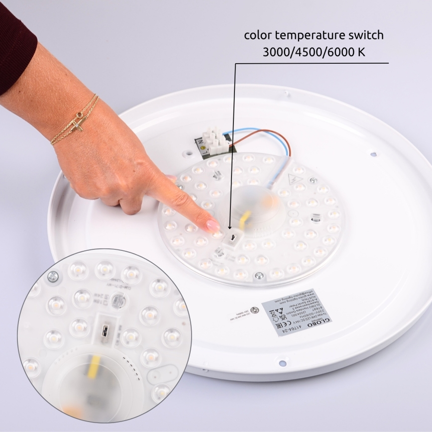 Globo - LED plafondlamp LED/24W/230V 3000/4500/6000K Ø 43,7 cm