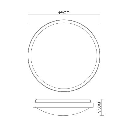 Globo - LED Plafondlamp LED/24W/230V 3000/4500/6000K diameter 42 cm