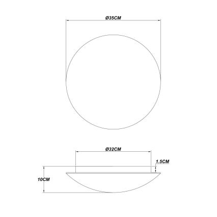 Globo - LED-plafondlamp LED/24W/230V 3000K Ø 35 cm