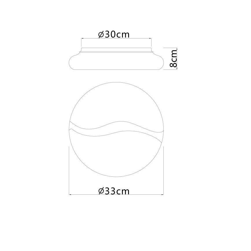 Globo - LED Plafondlamp LED/24W/230V 3000/4200/6000K Ø 33 cm