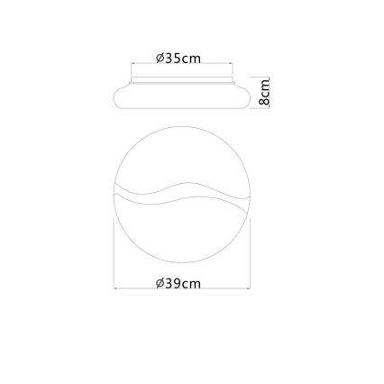 Globo - LED plafondlamp LED/24W/230V 3000/4200/6000K diameter 39 cm