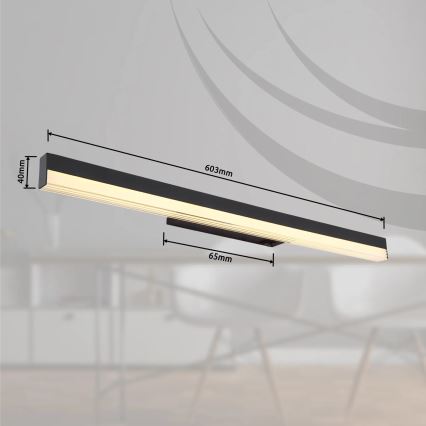 Globo - LED wand verlichting LED/12W/230V 3000/6000K 60 cm zwart