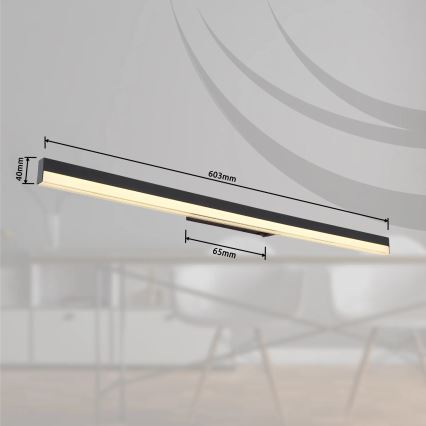 Globo - LED wand verlichting LED/18W/230V 3000/6000K 80 cm zwart