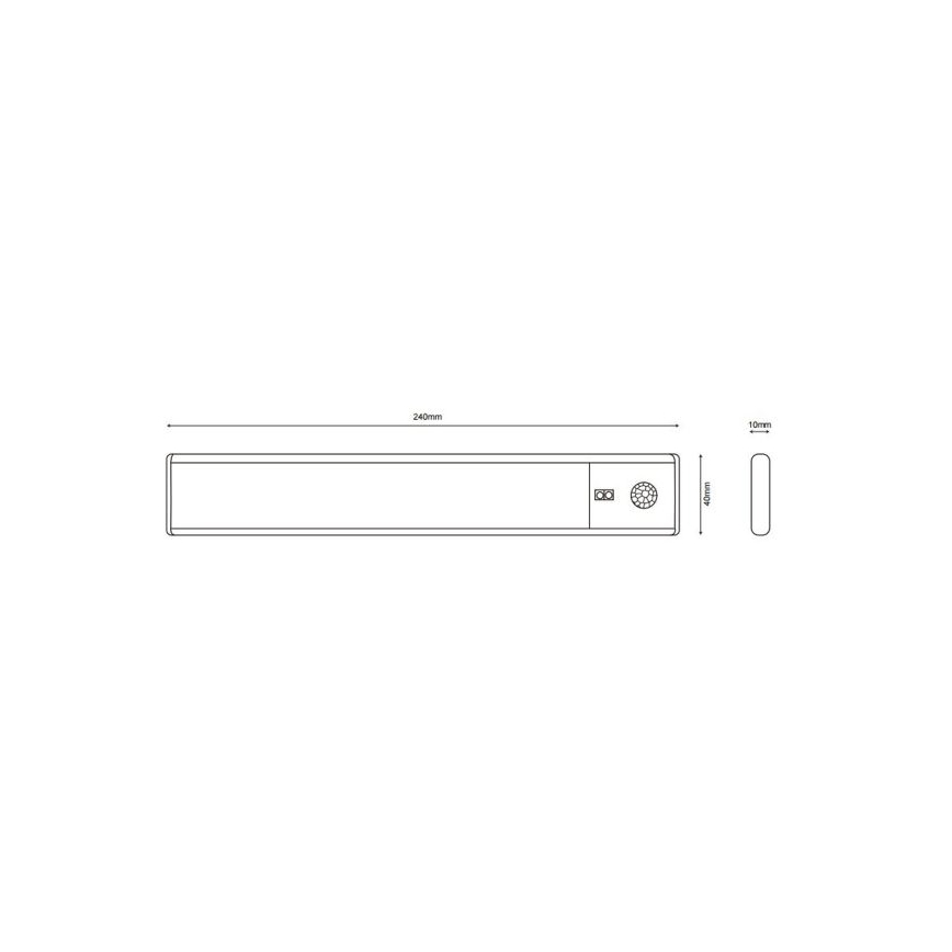 Globo - LED Dimbaar oplaadbaar onder keukenkast licht LED/1,4W/5V 4000K 1100 mAh 24 cm