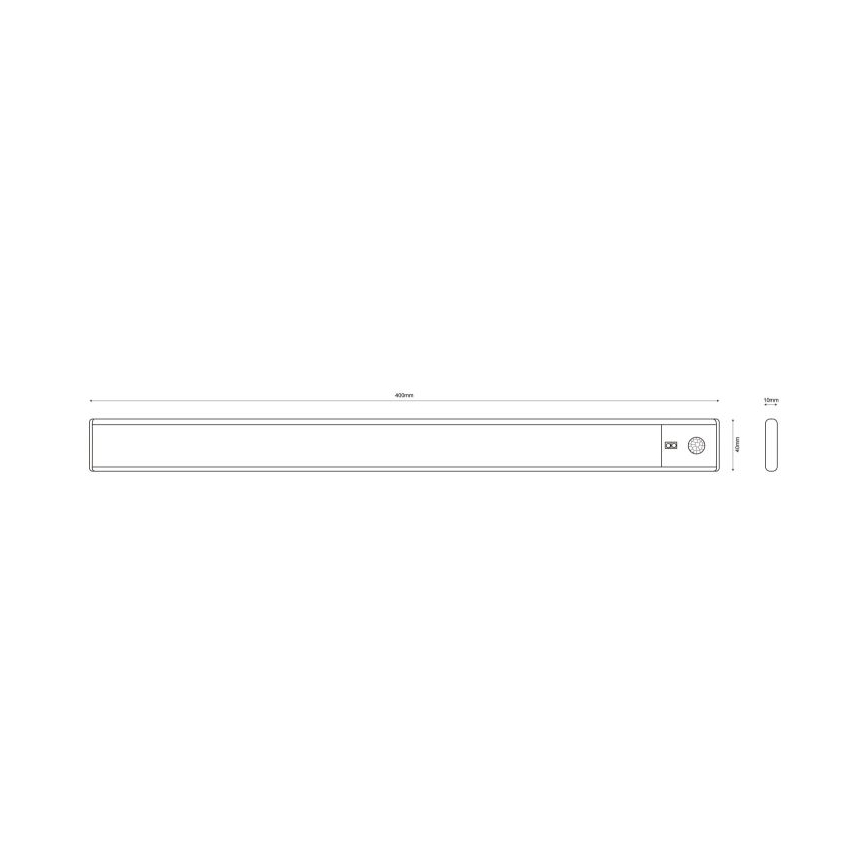 Globo - LED Dimbaar oplaadbaar onder keukenkast licht LED/2,5W/5V 4000K 1100 mAh 40 cm