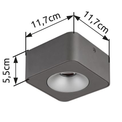Globo - LED plafondlamp LED/6,5W/230V 11,7x11,7 cm
