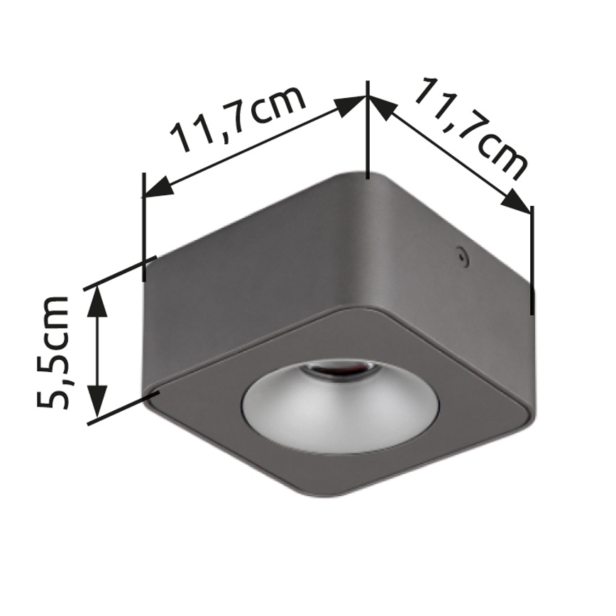 Globo - LED plafondlamp LED/6,5W/230V 11,7x11,7 cm