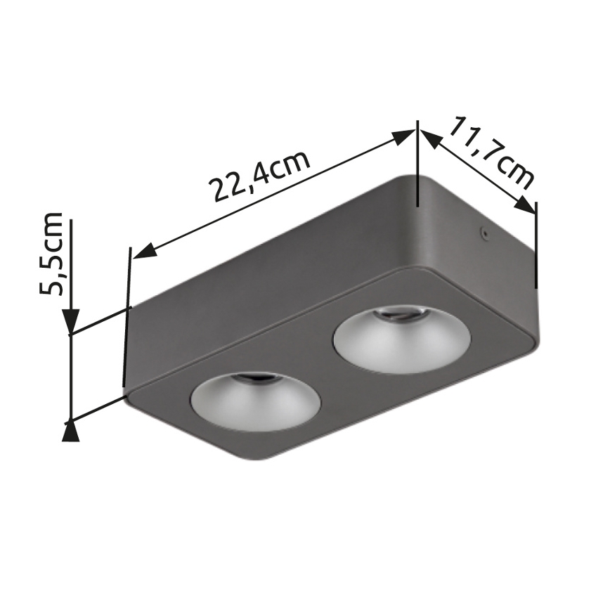 Globo - LED plafondlamp LED/11W/230V 11,7x22,4 cm