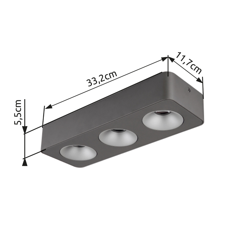 Globo - LED plafondlamp LED/14W/230V 11,7x33,2 cm