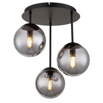Globo - Opbouwkroonluchter 3xE14/25W/230V zwart