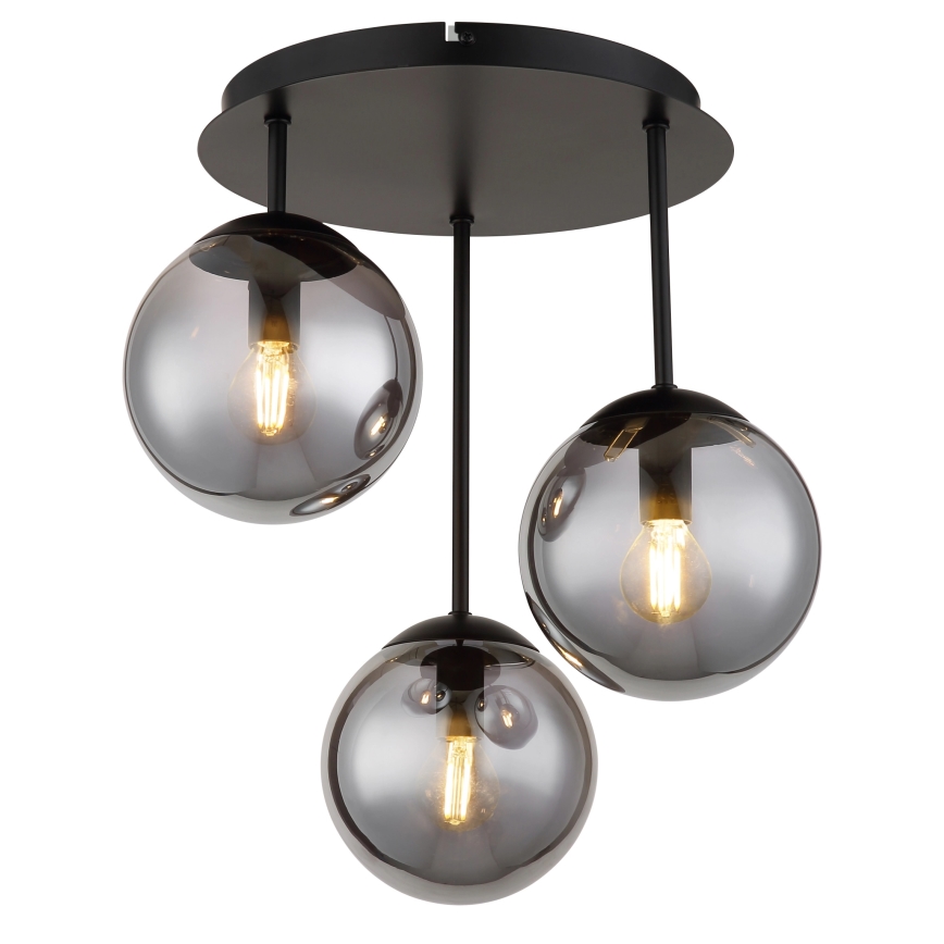 Globo - Opbouwkroonluchter 3xE14/25W/230V zwart