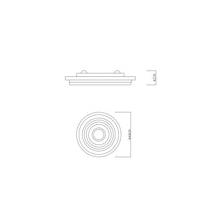 Globo - Dimbare LED plafondlamp LED/46W/230V 3000-6000K + afstandsbediening