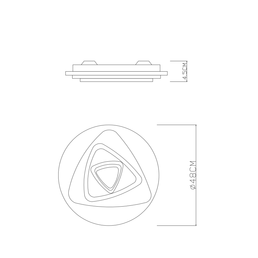 Globo - Dimbare LED plafondlamp LED/46W/230V 3000-6000K + afstandsbediening